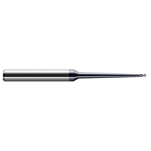 Harvey Tool Miniature End Mill - 2 Flute - Ball 0.0620" (1/16) Cutter DIA x 0.0930" (3/32) Length of Cut - 21362-C6