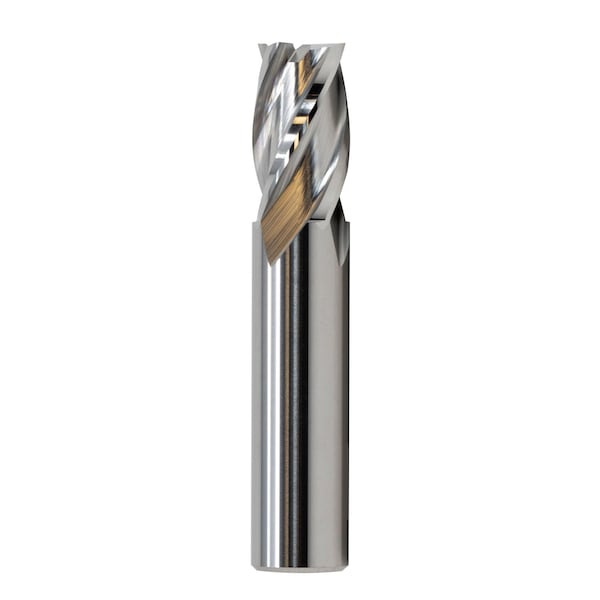 Gs Tooling 3/8" Diameter x 3/8" Shank 4-Flute Stub Length Blue Series Carbide End Mills - 101273