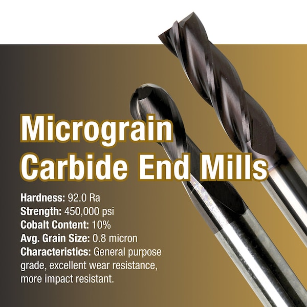 Gs Tooling 3/8" Diameter x 3/8" Shank 4-Flute Stub Length Blue Series Carbide End Mills - 101273