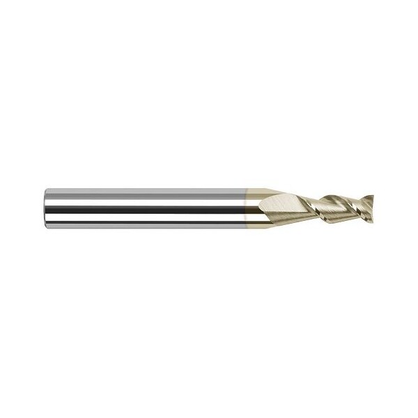 Harvey Tool 5/32 Cutter dia. x 0.5620 in. 9/16  Carbide 45° Helix Square End Mill, 2 Flutes, ZrN Coated - 24210-C7