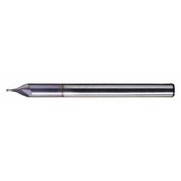 Cleveland 2-Flute Carbide Ball Nose Straight Flute Engraving Tool Cleveland CEM-EG-2 TiCN 0.021x1/8x0.04x1-1/2 - C70374