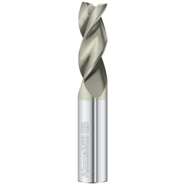 Fullerton Tool 3-Flute - 37.5° Helix - 3833 AlumaMill G3 HP End Mills, FC5, RH Spiral, Square, Standard, 5/16 - 27071