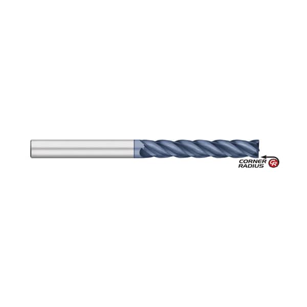 Kodiak Cutting Tools 7/16 VI Pro 4 Flute Carbide Endmill Extra Long ALCRO-MAX w/Corner Rad - 5557701