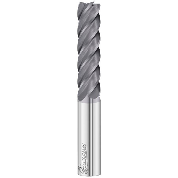 Fullerton Tool 5-Flute - Variable Helix - 3410 Fantom HP End Mills, FC18, RH Spiral, Square, Extra-Long, 1/2 - 34733