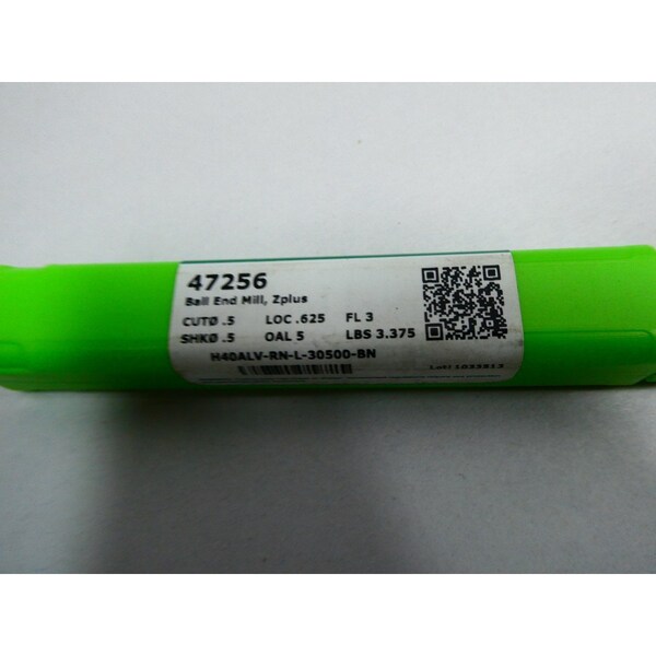 Helical Products ZPLUS BALL 1/2IN END MILL - 47256 H40ALV-RN-L-30500-BN