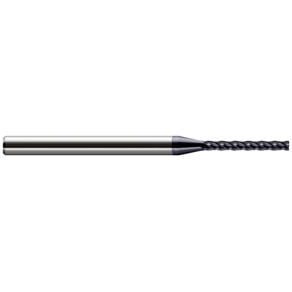Harvey Tool Miniature End Mill - Corner Radius - Long Flute, 0.0310" (1/32), Length of Cut: 1/4" - 949831-C3