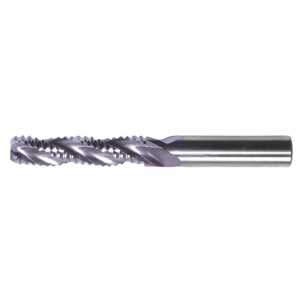 Cleveland 3-Flute Cobalt 8% Square Extra Coarse Roughing End Mill SE CC CTD RG9-TC TiCN 1x1x3x5-1/2 - C31122