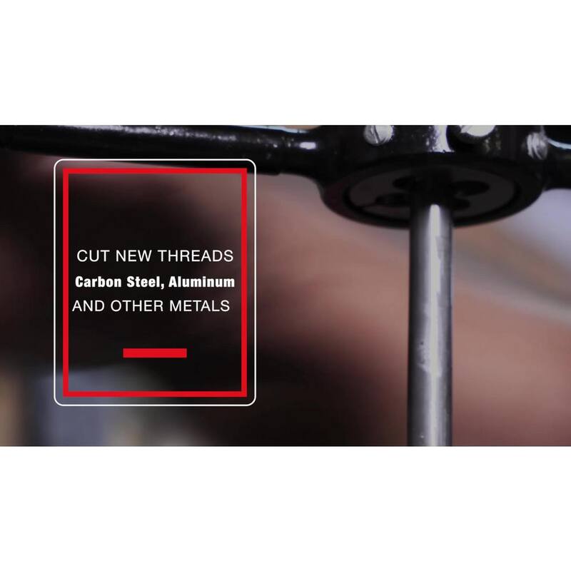 Troquele ajustable redondo de acero de alta velocidad Drill America 5/16 in.-27 x 1-1/2 pulgadas O.D. - DWTSR112-51627
