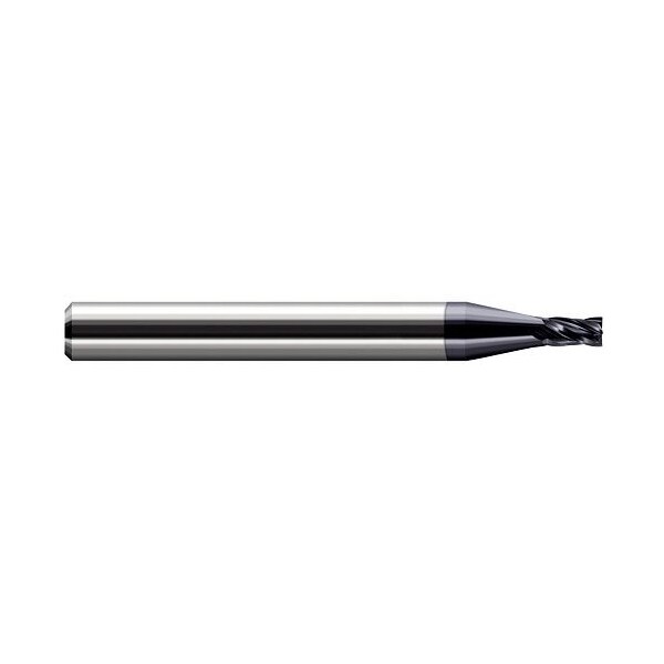 Harvey Tool 0.0720in Cutter DIA x 0.1080in Length of Cut Carbide Square End Mill, 4 Flutes, AlTiN Coated - 14072-C3