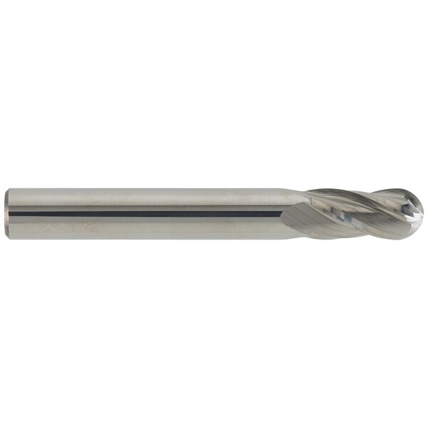 Cgs Tool 4 Flute Stub Length Ball End Mill 3/32"Dia 1/8"Shank 3/16"Loc 1-1/2"Oal - 242-0938