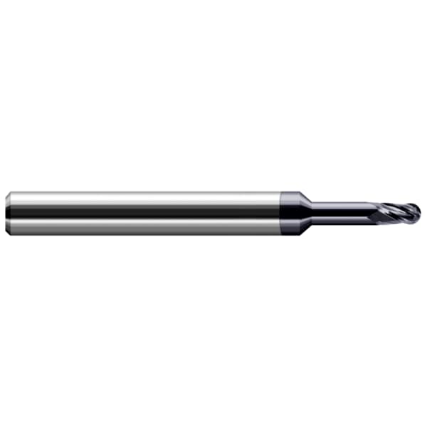 Harvey Tool End Mill for Medium Alloy Steels - Ball, 0.0470" (3/64), Shank Dia.: 1/8" - 64247-C3
