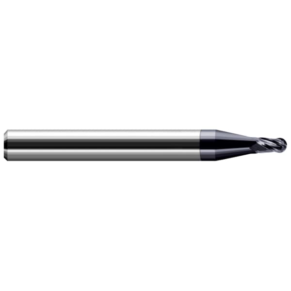 Harvey Tool Miniature End Mill - Ball - Stub & Standard, 0.0130", Number of Flutes: 4 - 24613-C3