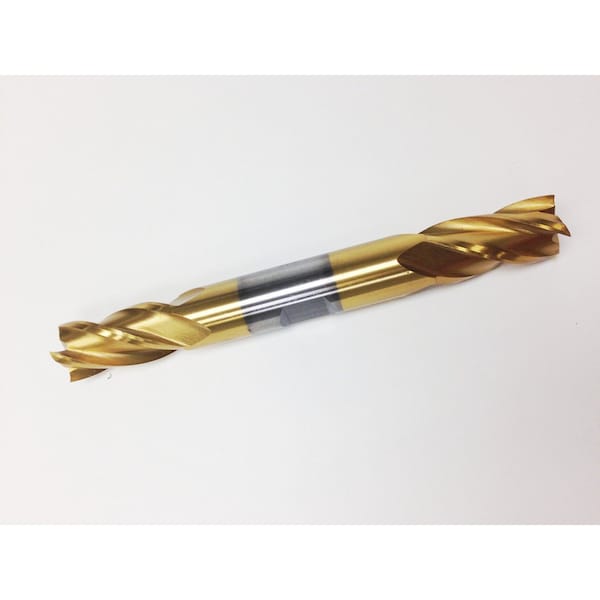 Hhip 3/8 X 3/8" 4 Flute TiN Double End Center Cut End Mill - 5829-0375