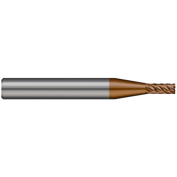 Harvey Tool 6 FL - 0.0620'', 1/16 Cutter DIA x 0.0100'' Radius x 0.3120'', 5/16 LOC - Ti-Nano Coated - 710962-C10
