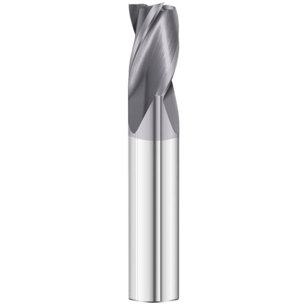 Fullerton Tool 3-Flute - 30° Helix - 3300 GP End Mills, TIALN, RH Spiral, Square, Standard, 1/32 - 30680
