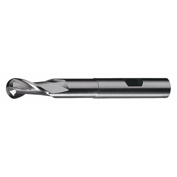 Cleveland 2-Flute HSS Extended Neck Ball Nose Single End Mill Cleveland HGN-2B Bright 7/8x7/8x2x5-3/4 - C39174