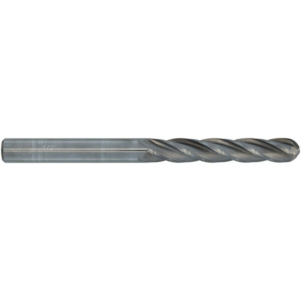 Cgs Tool 4 Flute Xl Length Ball End Mill 3/16"Dia 1-1/8'Loc 3"Oal - 842-1875