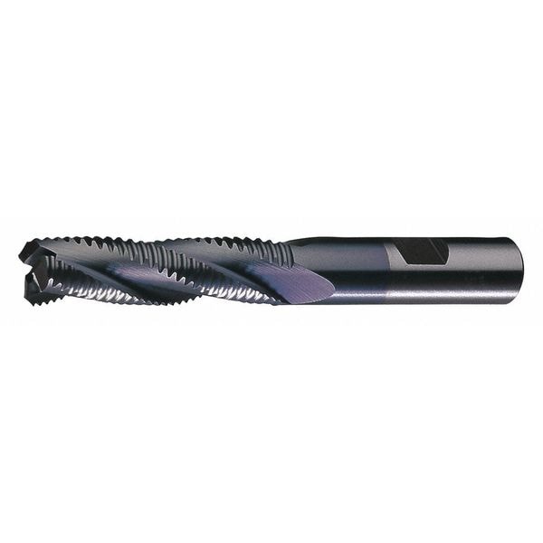 Cleveland 4-Flute Cobalt 8% Coarse Square Single Roughing End Mill Cleveland RG8-TA TiAlN 1/2x1/2x1/2x2-1/2 - C31069