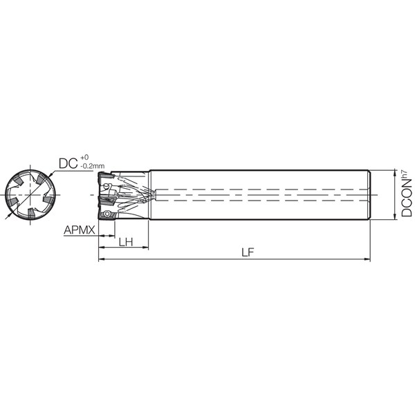 Kyocera End Mill, Kyocera MECX 20S20074T, 20.00mm Dia - MECX20S20074T
