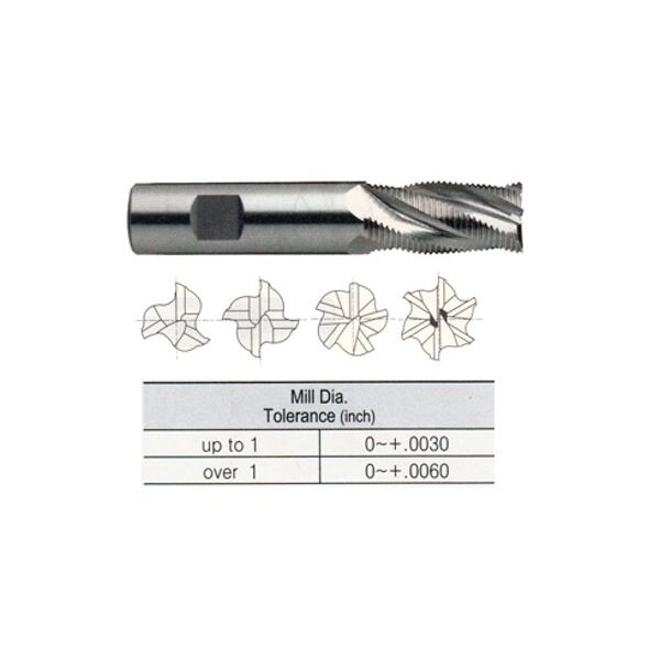 Yg-1 Tool Helix TiAlN Sq End Mill, 1/2x1 5/8x3-5/8 - E9990908TF
