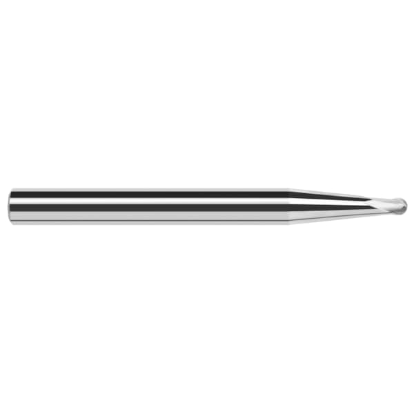Harvey Tool High Helix End Mill for Aluminum Alloys - Ball, 0.2500" (1/4), Shank Dia.: 3/8" - 996092