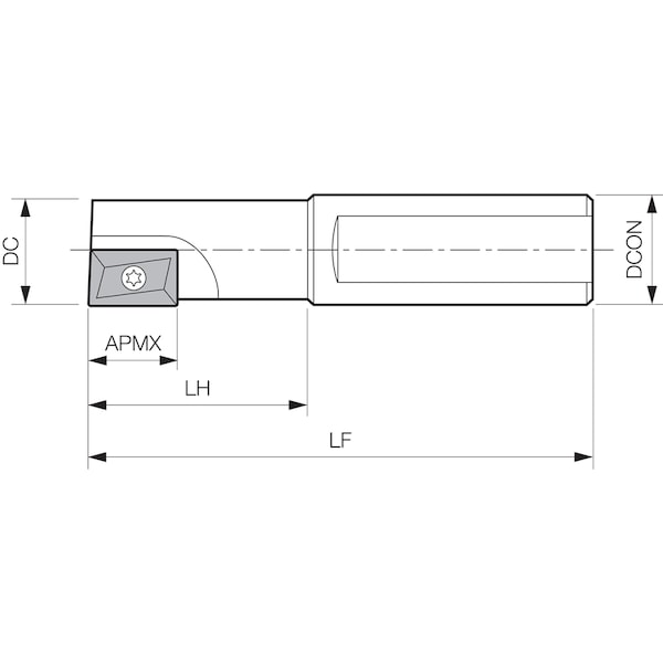 Kyocera End Mill, Kyocera EM 050009, 0.5000" Dia - EM050009