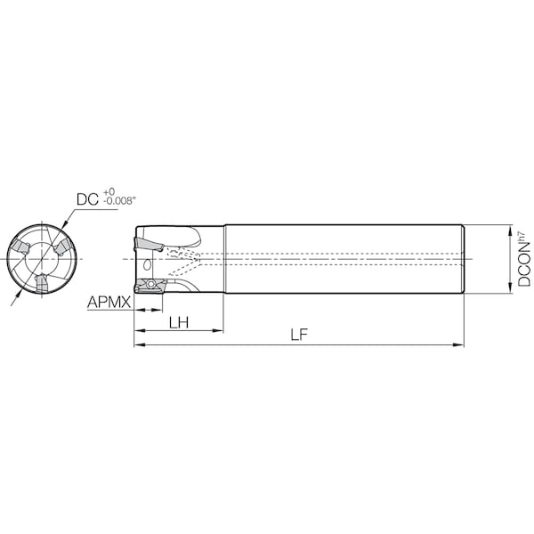 Kyocera End Mills, 1.0000 dia. - MEC1000S1006311T