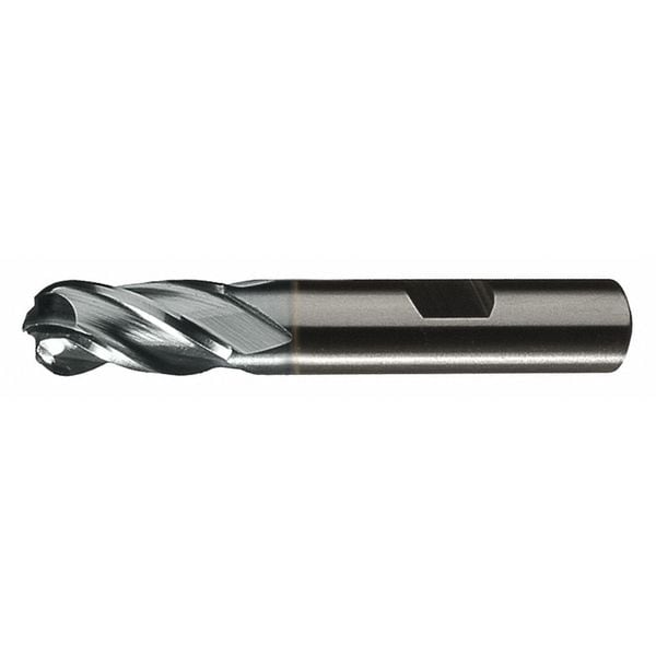 Cleveland 6-Flute Cobalt 8% Ball Nose Single End CenterCut Finisher CTD HGC-4B Bright 1-1/4x1-1/4x2x4-1/2 - C32761
