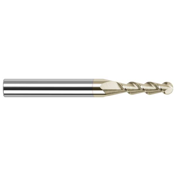 Harvey Tool High Helix End Mill for Aluminum Alloys - Ball, 0.1250" (1/8) - 27908-C7