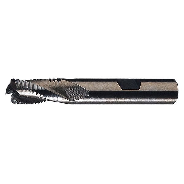 Cleveland 4-Flute Cobalt 8% Coarse Square Single Roughing End Mill Cleveland RG8 Bright 5/8x5/8x1-5/8x3-3/4 - C31184
