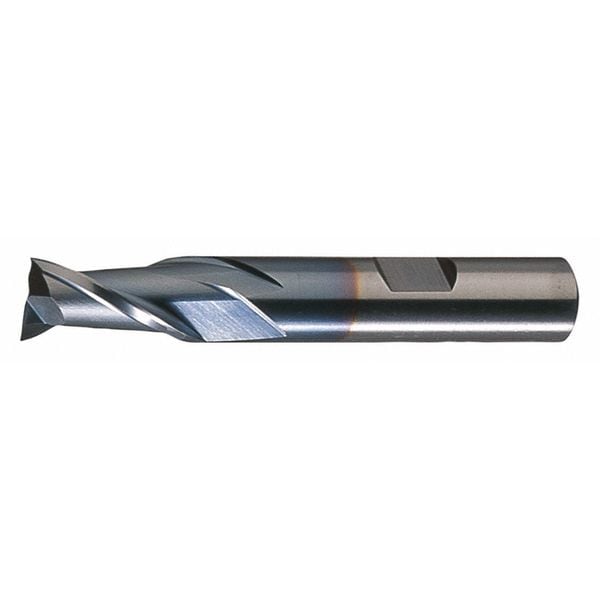 Cleveland 2-Flute HSS Square Single End Mill Cleveland HG-2-TC TiCN 1/2"x1/2"x1-1/2"x3-1/2" - C75256
