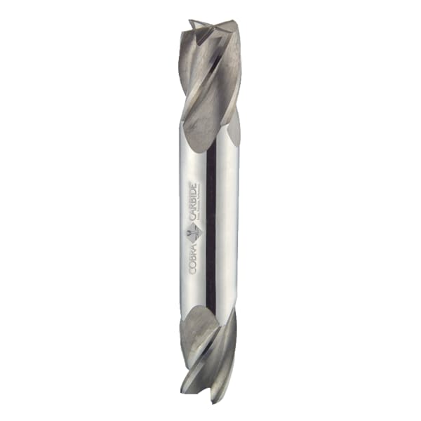 Cobra Carbide Endmill, Double End Stub Uncoated, 15/64, Number of Flutes: 4 - 28108