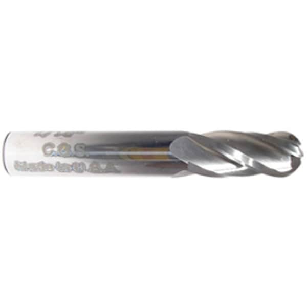 Cgs Tool 4Fl 30 Deg Ball End Mill 4Mmdia 14Mmloc 50Mmoal W/Altin Coating - M142-040-BN-ALTIN