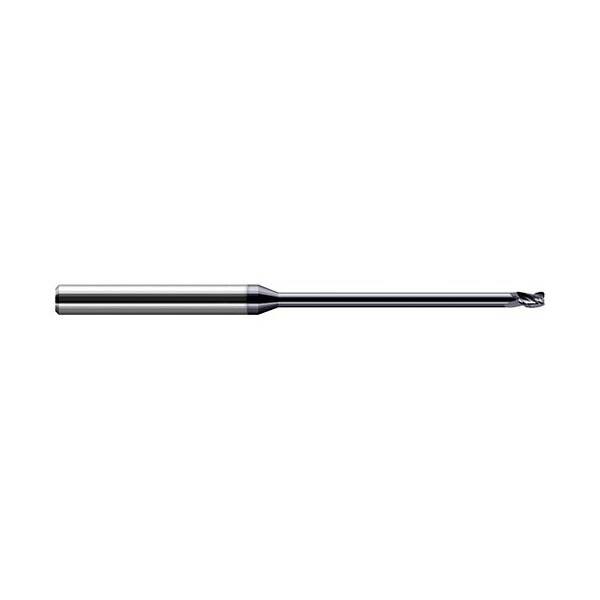 Harvey Tool 1/16 dia. x 0.0050 in. Radius x 3/32 x 0.95 in. Reach Carbide Corner Radius End Mill, 3 Flutes - 727662-C3