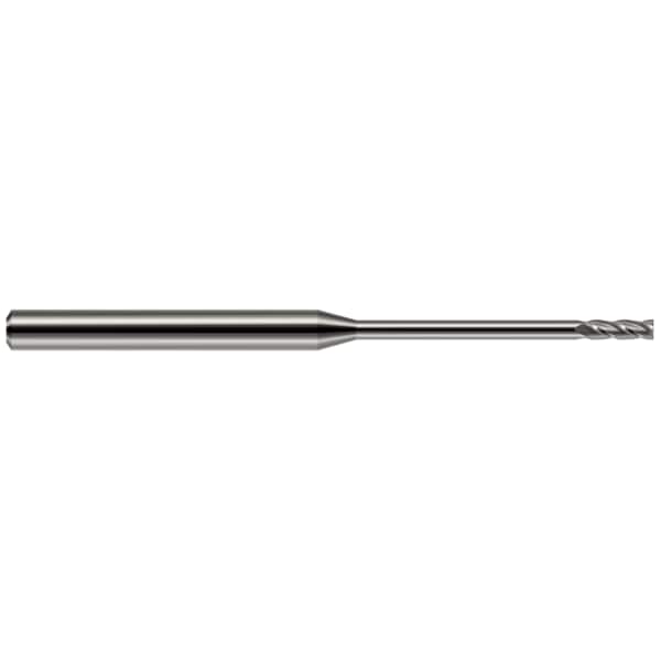 Harvey Tool Miniature End Mill - 4 Flute - Square, 0.0310" (1/32), Shank Dia.: 1/8" - 838631