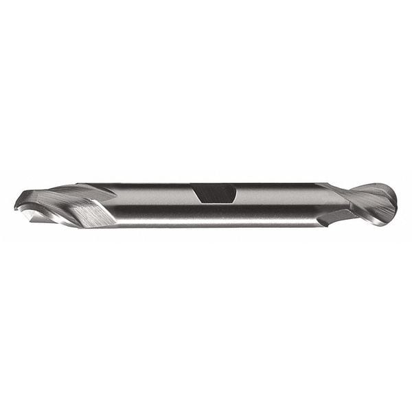 Cleveland 2-Flute HSS Ball Nose Double End Mill Cleveland HD-2B Bright 7/8x7/8x1-9/16x6-1/8 - C39141