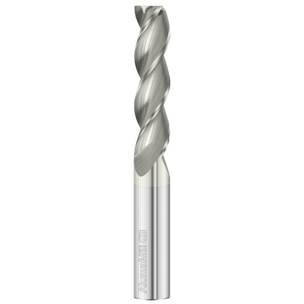 Fullerton Tool 3-Flute - 37.5° Helix - 3833 AlumaMill G3 HP End Mills, FC5, RH Spiral, Square, Extra-Long, 1/2 - 27037