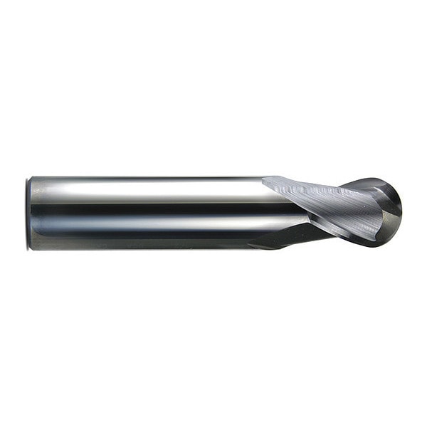 Melin Tool Co End Mill, Carbide, GP, Ball, 3/16 x 3/8, Number of Flutes: 2 - AMGS-606-B-ALTIN