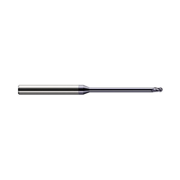 Harvey Tool 0.0620 in. 1/16 Cutter dia. x 3/32 x 0.95in. Reach Carbide Ball End Mill, 4 Flutes, AlTiN Coated - 752262-C3
