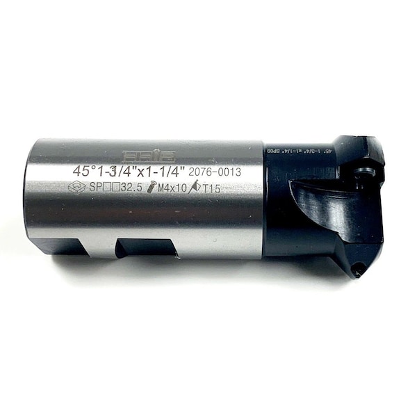 Hhip 45 Degree 1-3/4" X 1-1/4 Shank 3-Insert Indexable Chamering End Mill - 2076-0013