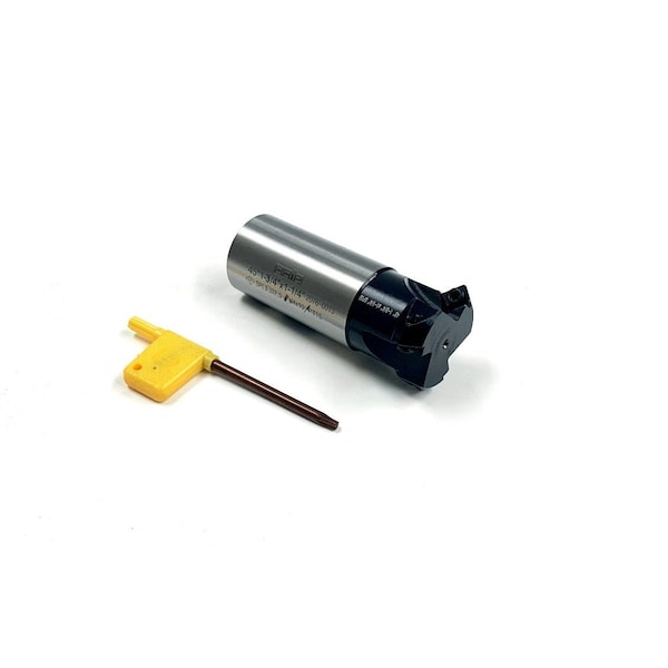 Hhip 45 Degree 1-3/4" X 1-1/4 Shank 3-Insert Indexable Chamering End Mill - 2076-0013