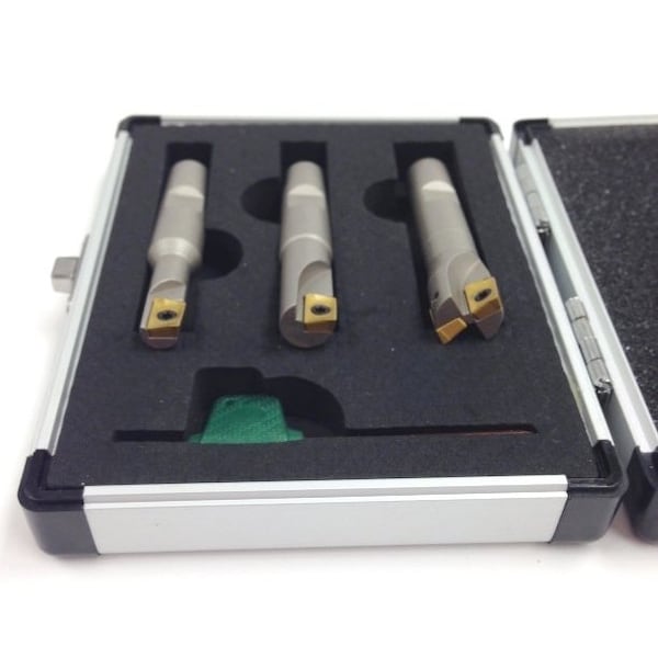 Hhip 3 Piece 1/2" Square Shoulder Coolant-Thru Indexable End Mill Set - 5822-1710