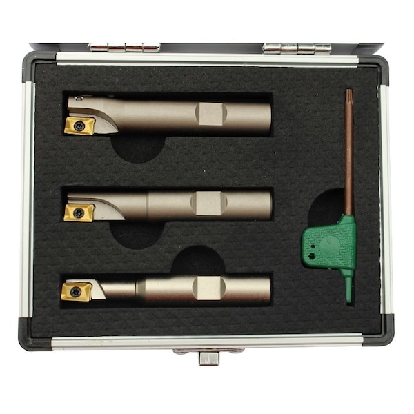 Hhip 3 Piece 1/2" Square Shoulder Coolant-Thru Indexable End Mill Set - 5822-1710