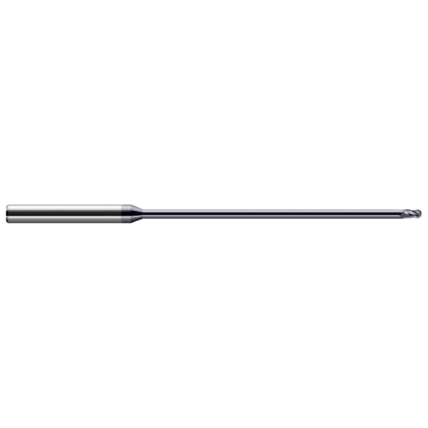 Harvey Tool Miniature End Mill - Ball - Long Reach, Stub Flute, 0.1250" (1/8) - 922808-C3