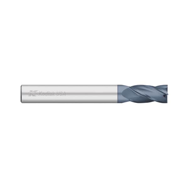 Kodiak Cutting Tools 1/4 Carbide Endmill 4 Flute Single End Long ALTIN Coated - 5436618