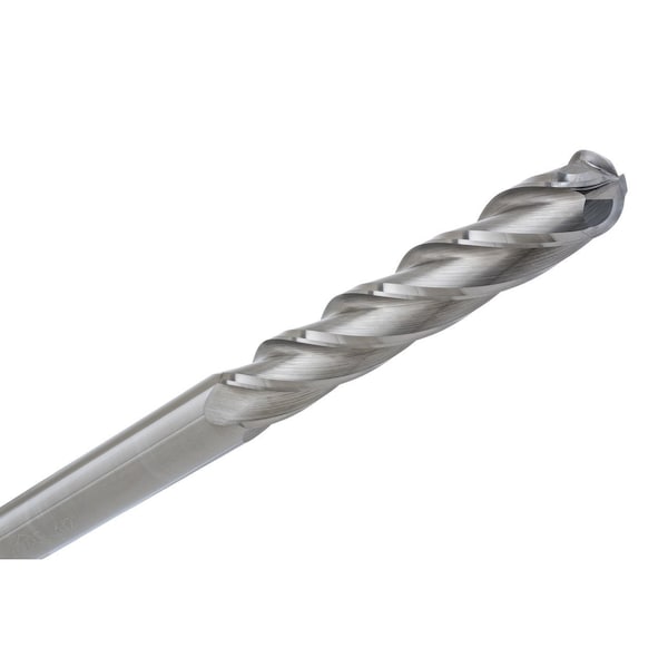 Cgs Tool 4 Flute Xl Length Ball End Mill 1/4"Dia 1-1/2"Loc 4"Oal - 842-2500