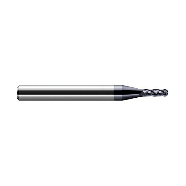Harvey Tool 2.000 mm Cutter dia x 3.000 mm Length of Cut Carbide Metric Ball End Mill, 2 Flutes, AlTiN Coated - 741345-C3