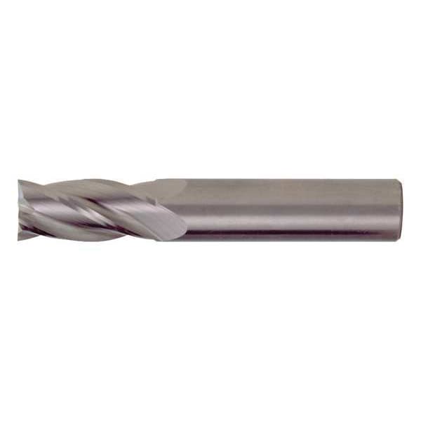 Cleveland 4-Flute Carbide Square Single End GP End Mill Cleveland CEM-SE-4 Bright 1/2"x1/2"x1"x3" - C61894