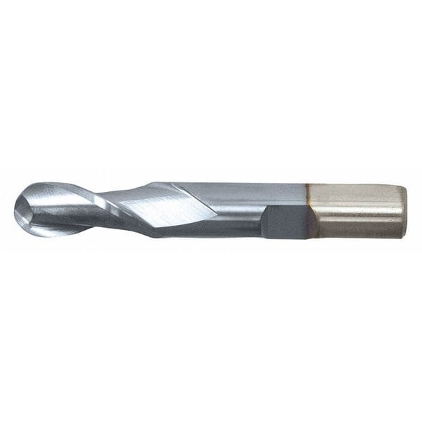 Cleveland 2-Flute HSS Ball Nose Single End Mill Cleveland HG-2B-TC TiCN 3/16x3/8x1/2x2-3/8 - C39028