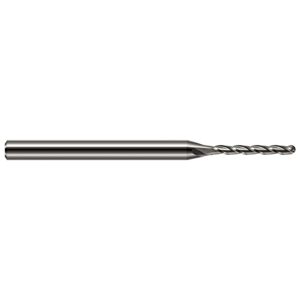Harvey Tool Miniature End Mill-Ball-Long Reach, Stub Flute 0.1875" (3/16) Cutter DIA x 0.2810" (9/32) L of Cut - 861478